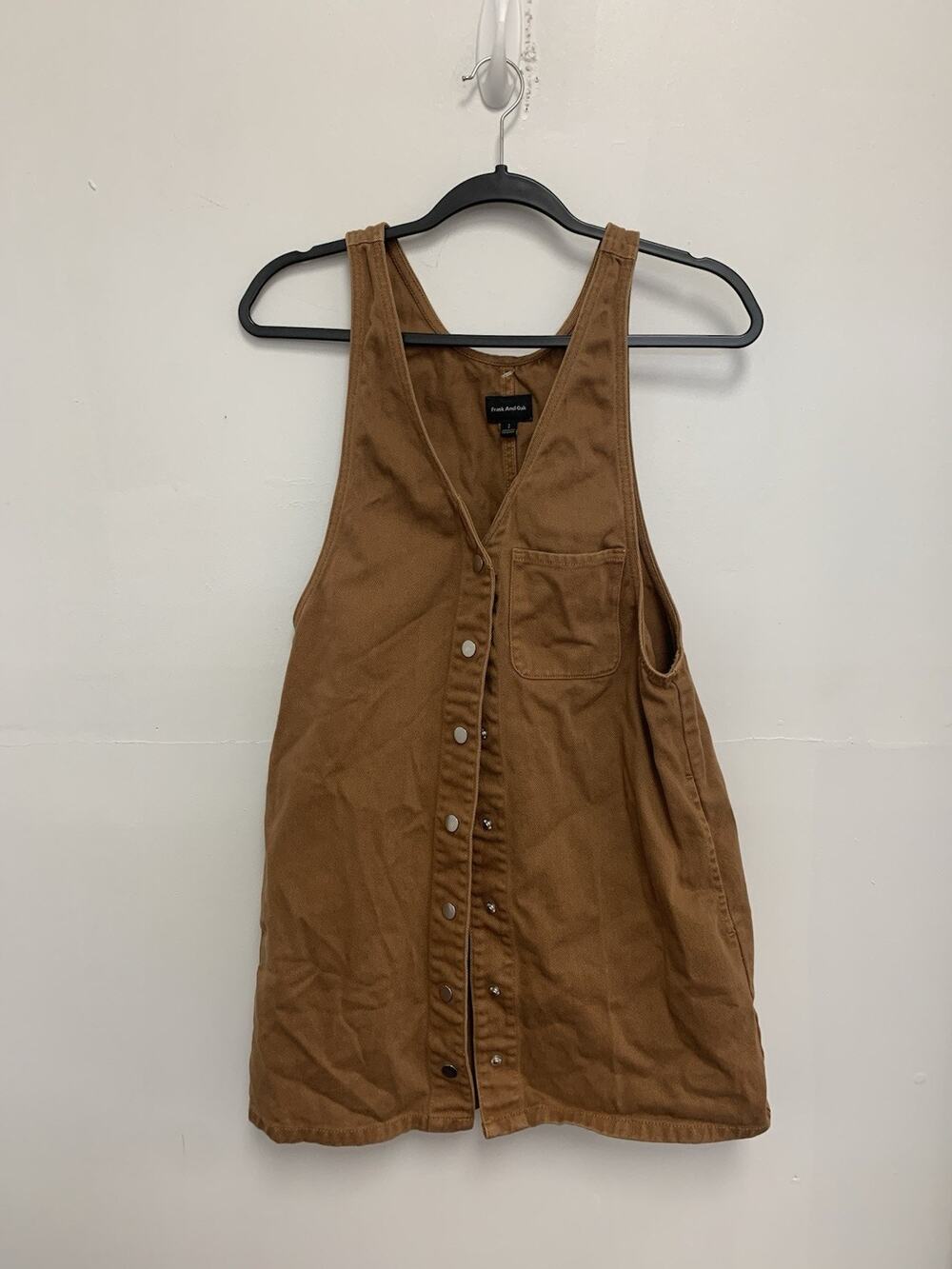 Frank And Oak Overall Brown Dress Size Small
